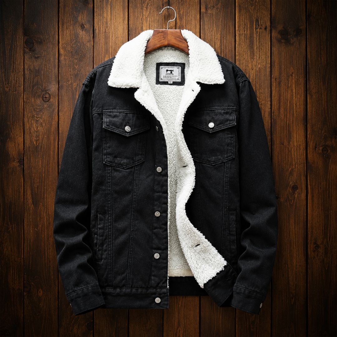 Jaqueta Jeans Masculina Forrada em Lã