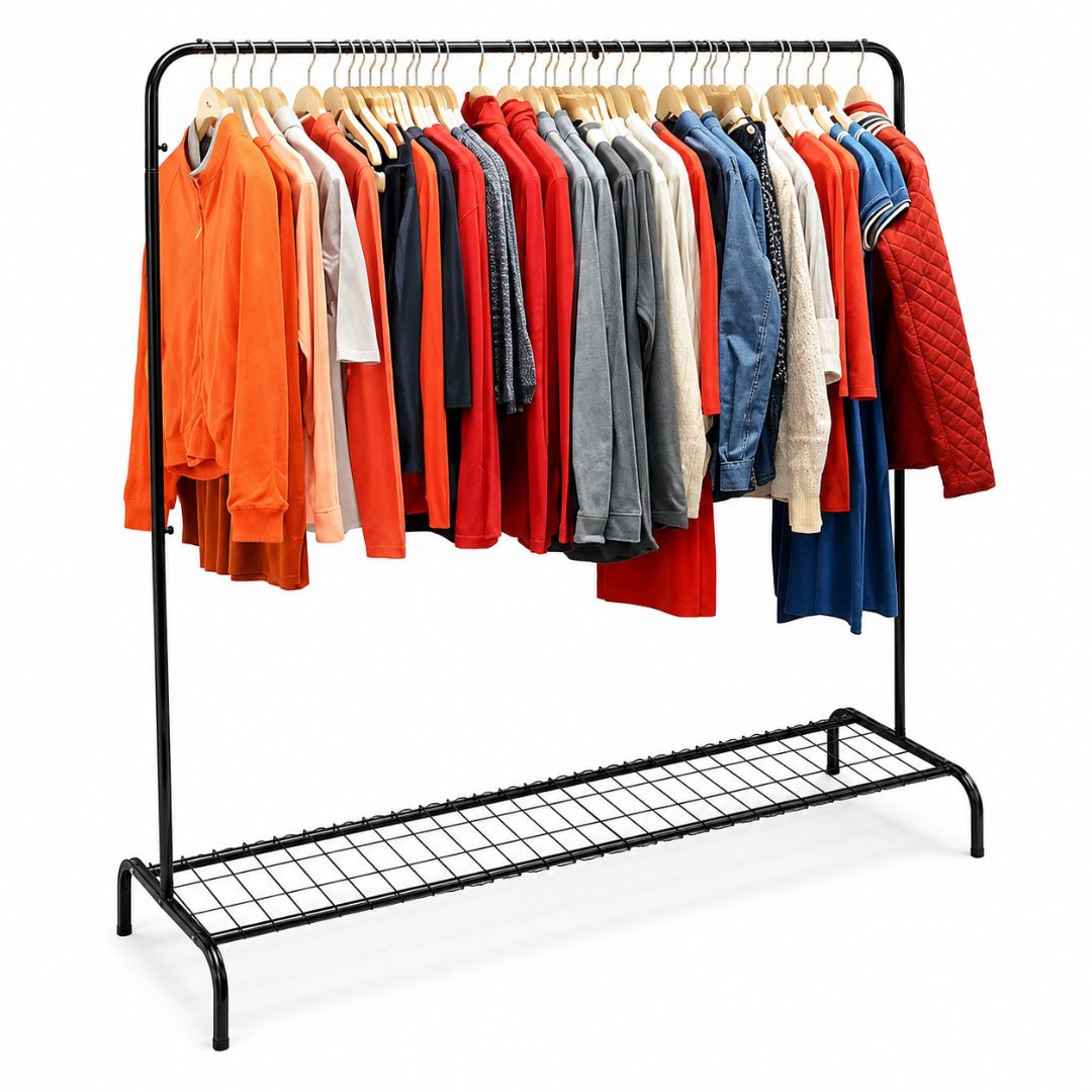 Arara Para Roupas Duplo Para 180 Cabides Sapateira
