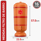 Filtro De Barro Salute 16 Litros Com 2 Velas Tripla Ação Com 2 Bóias