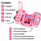 Maleta dos Sonhos Maquiagem Infantil Teen Fenzza – Cor Rosa