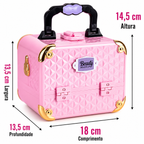 Maleta dos Sonhos Maquiagem Infantil Teen Fenzza – Cor Rosa